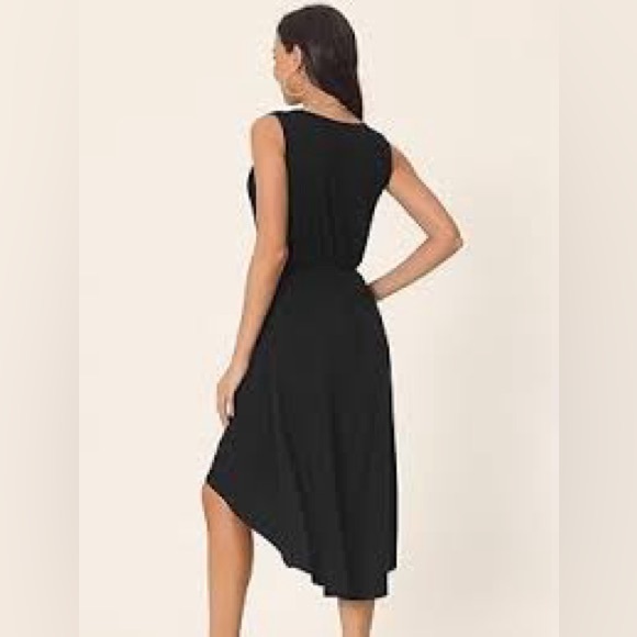 NEW Charming Charlie Wrap Style Midi Dress - Black - Small - Picture 3 of 12